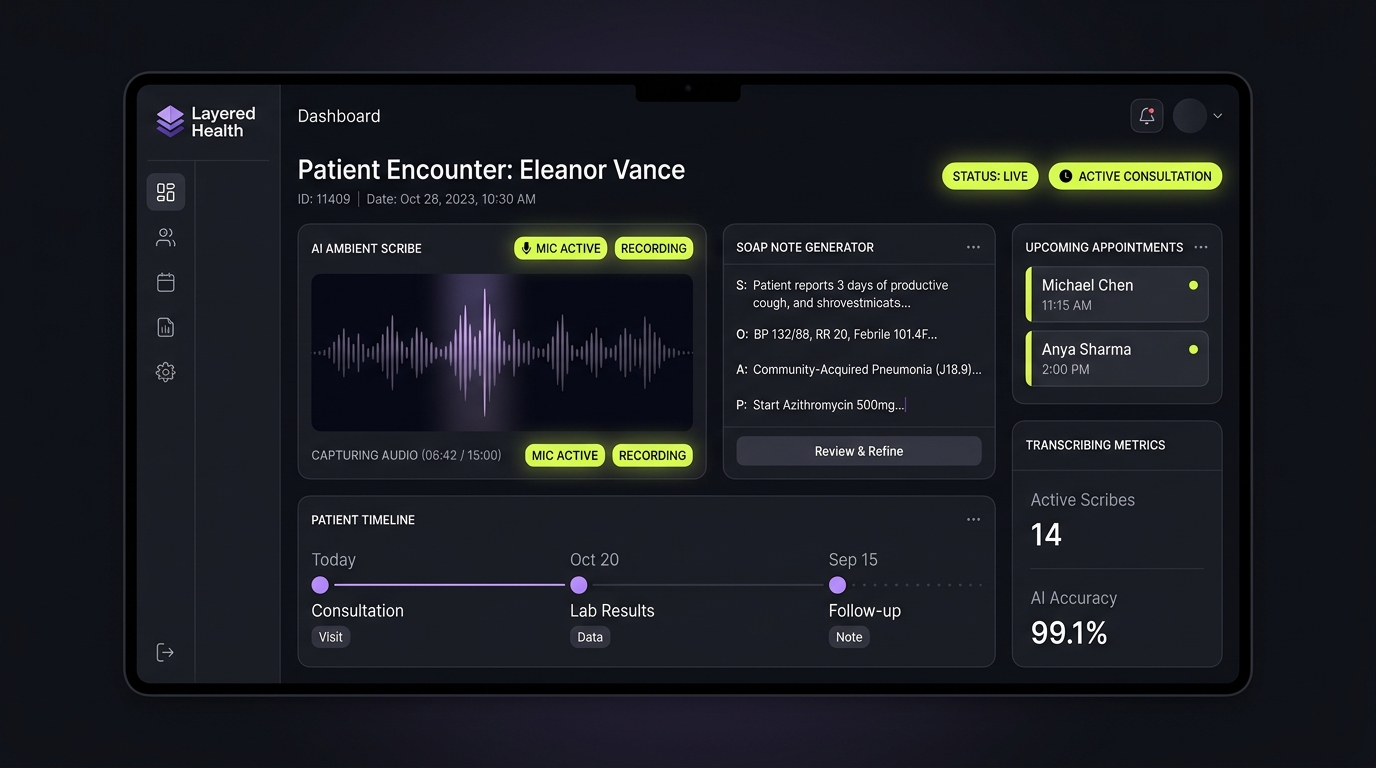 Layered Health Ambient Clinical Scribe Platform